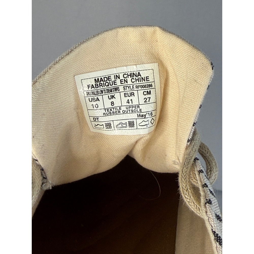 Reef Walled Low TX Cream Stripes Womens Sneakers RF008286 Size 10 Casual Shoes - Picture 8 of 8